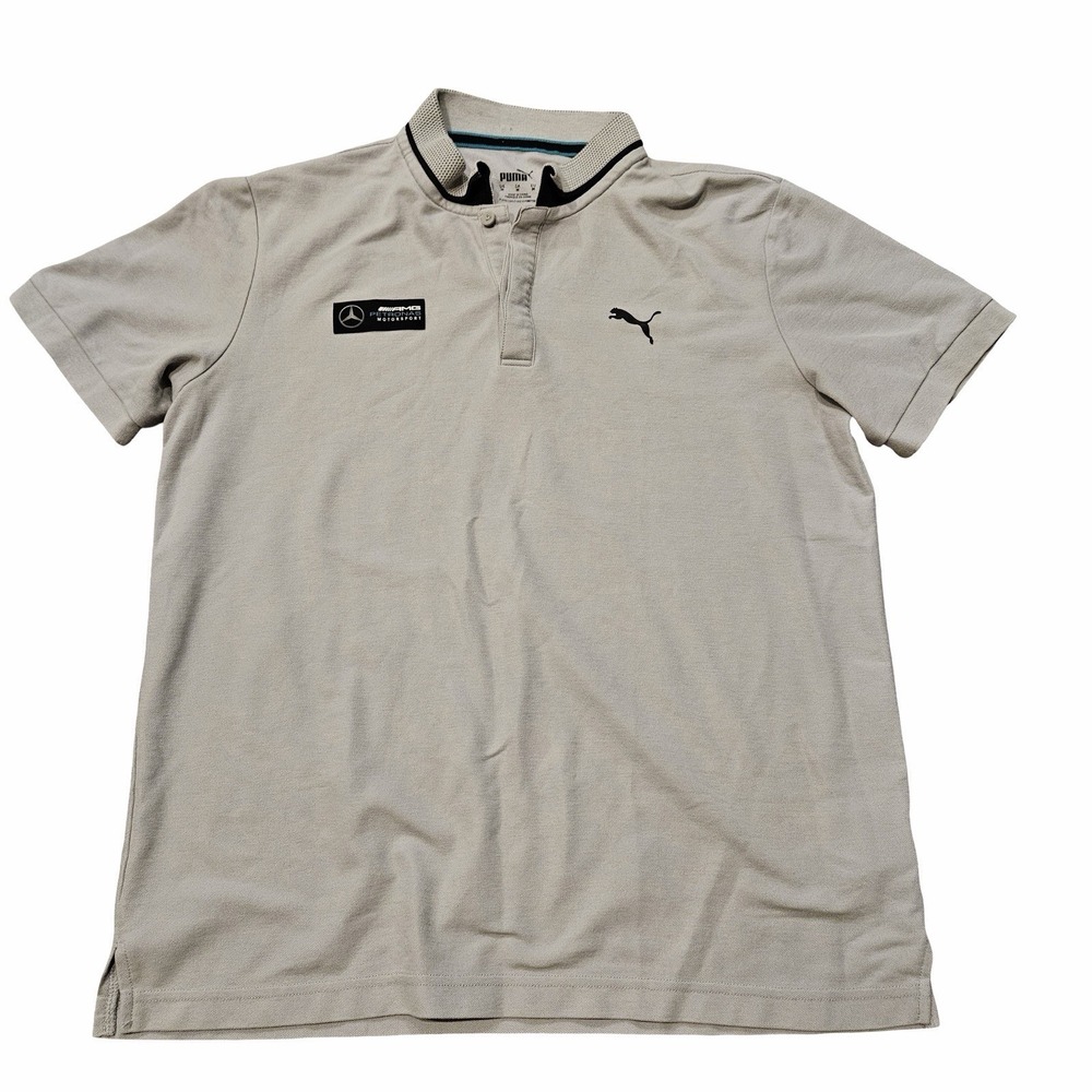 Puma Mercedes AMG Petronas Motorsport Polo Shirt Gray Men's Medium